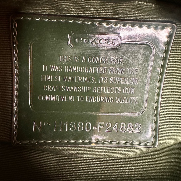 Coach 1941 Green and Tan Signature Tote Bag 2013 - Picture 5 of 10